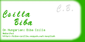 csilla biba business card